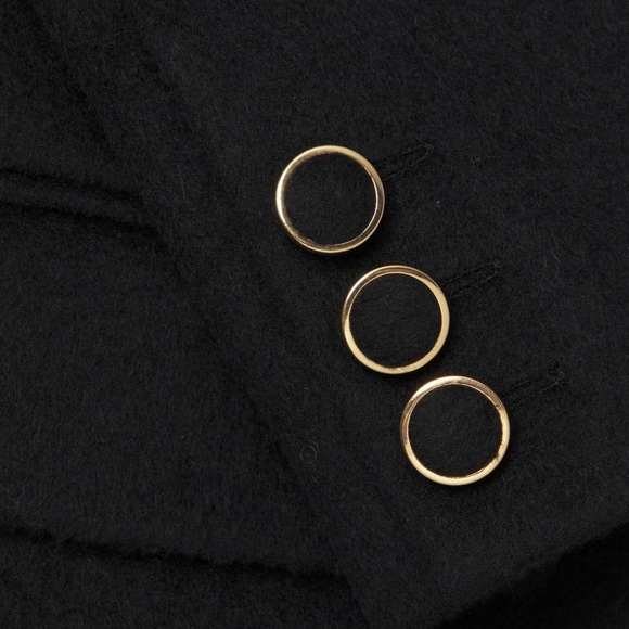 Milly Wool Blend Black Double Breasted Coat NWT Size XS - Picture 7 of 7